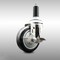 Service Caster 4 Inch 316SS Black Polyurethane Swivel 1 Inch Expanding Stem Caster Brake SCC-SS316EX20S414-PPUB-BLK-TLB-1 - alternate 1